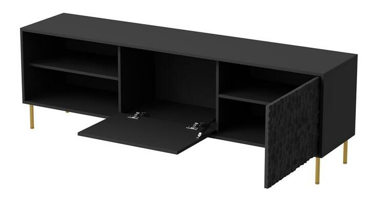 TV stolek Balle (černá + zlatá)