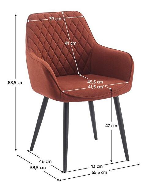 Designové křeslo Oskarsi (hnědá + černá)