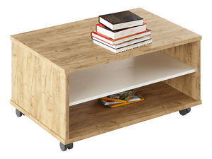 Konferenční stolek Rumia 32 (dub artisan + bílá)