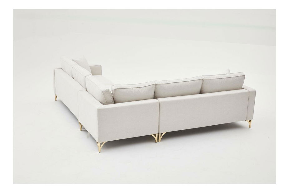 Rohová sedačka Berlunetta (krémová + zlatá)