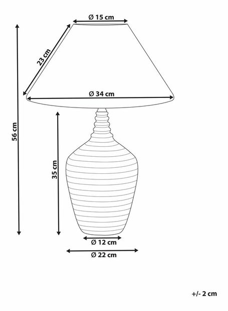 Stolní lampa Clarabelle (béžová)