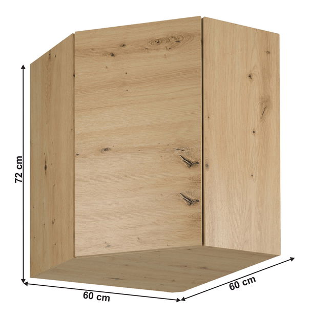 Horní rohová kuchyňská skříňka G60N Langari (dub artisan)