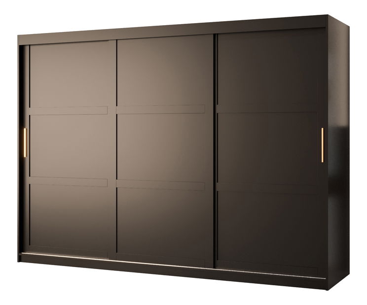 Šatní skříň Riven 1 250 (matná černá)
