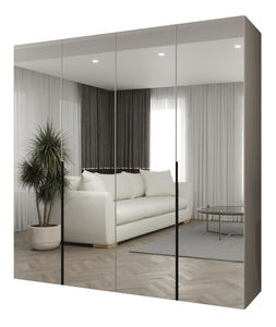 Šatní skříň 200 cm Alice 3 (kašmír + černá)