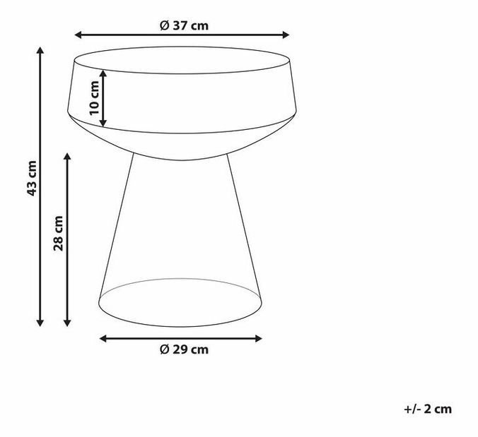 Příruční stolek Lugy (průhledná)