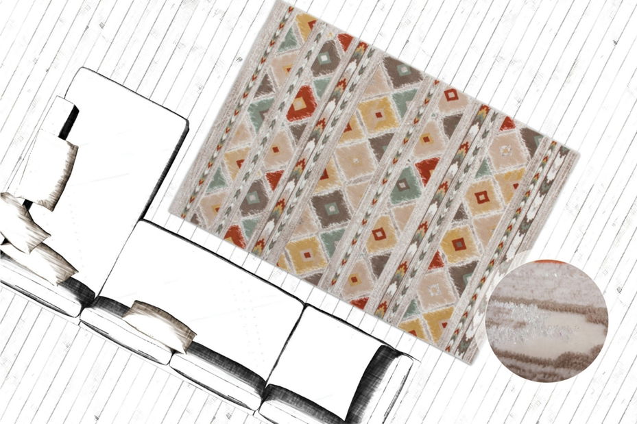 Kusový koberec Beste 993 Ivory (170 x 120 cm)