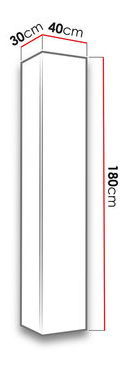 Vysoká závěsná skříňka Zigo 180 (černý + černý lesk) *bazar