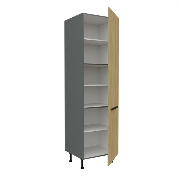 Potravinová kuchyňská skříňka Carminia 60 DK-215 2F (dub cremona + antracit)