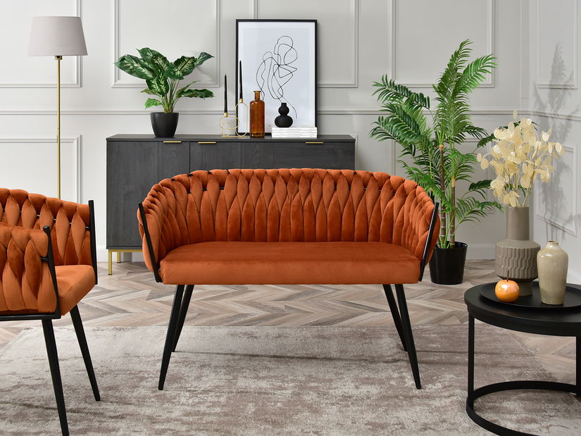 Pohovka dvousedačka Radio (černá)