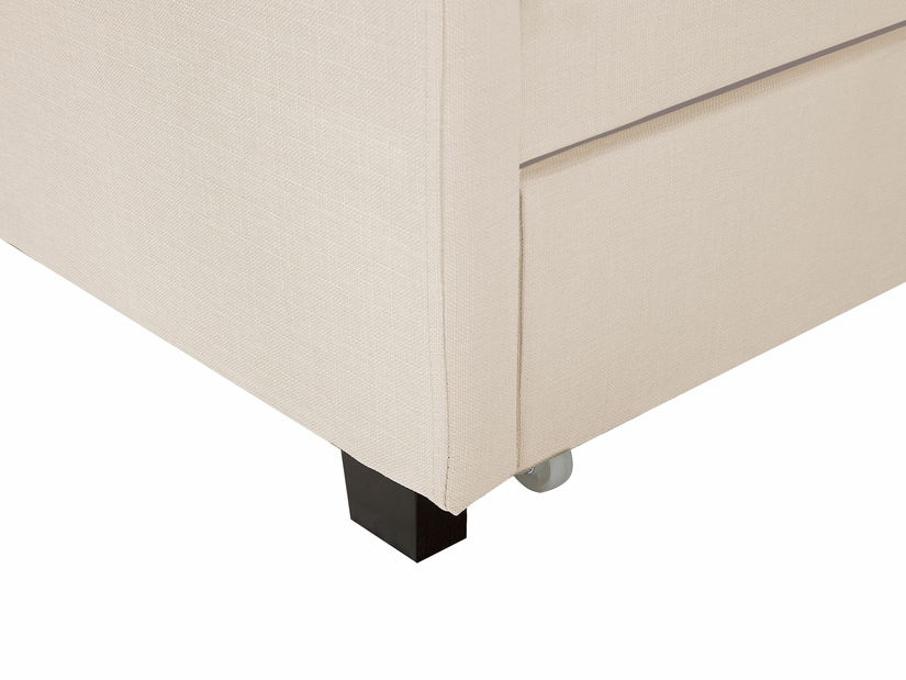 Manželská postel 160 cm MONTHY (s roštem a úl. prostorem) (béžová) *výprodej