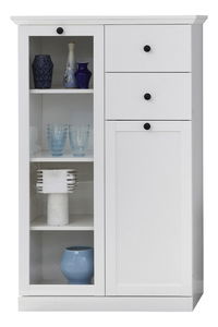 Vitrína Brendon 1D1W2S (bílá)