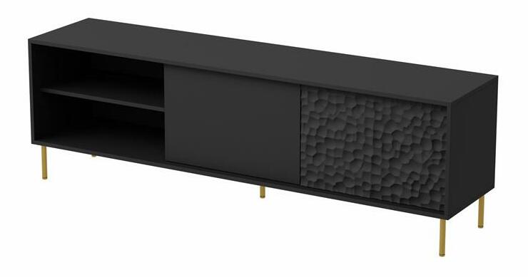 TV stolek Balle (černá + zlatá)