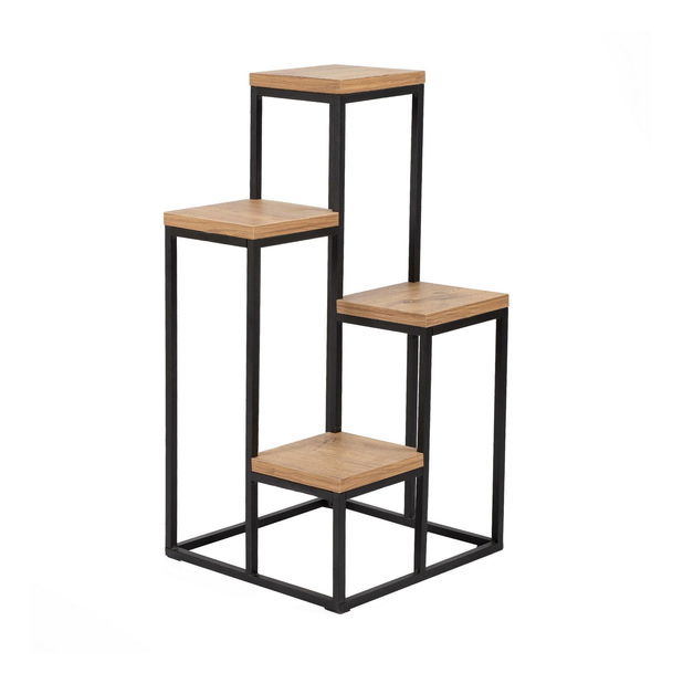 Dekorativní stojan na květináče Vopamo 1 (borovice atlantická + černá)