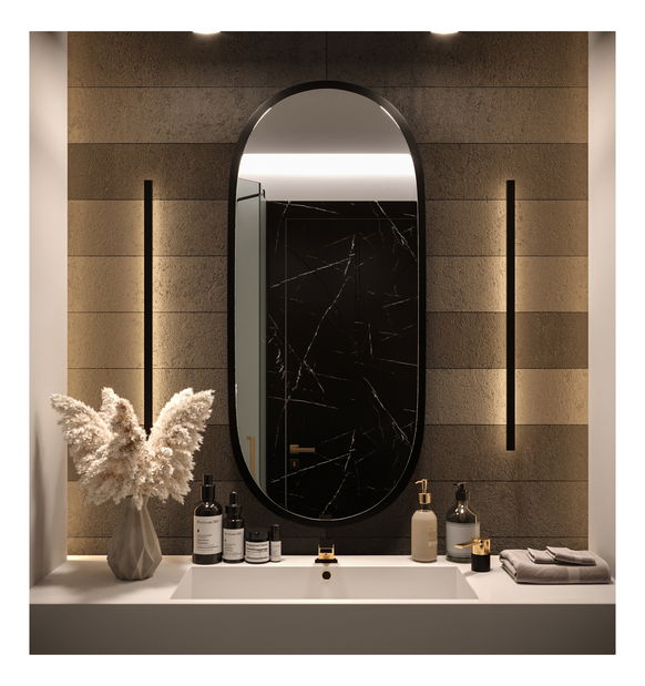 Zrcadlo Bexar (černá matná)