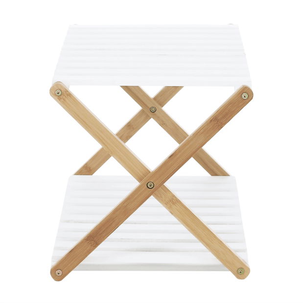 Regál Petria 1 (bílá + hnědá)