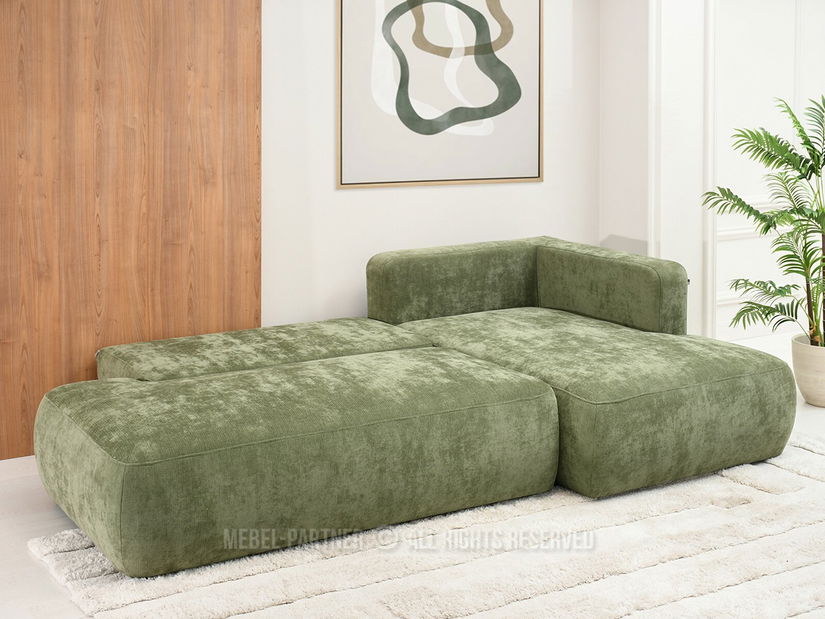 Rohová sedačka Masivos (zelená + černá)