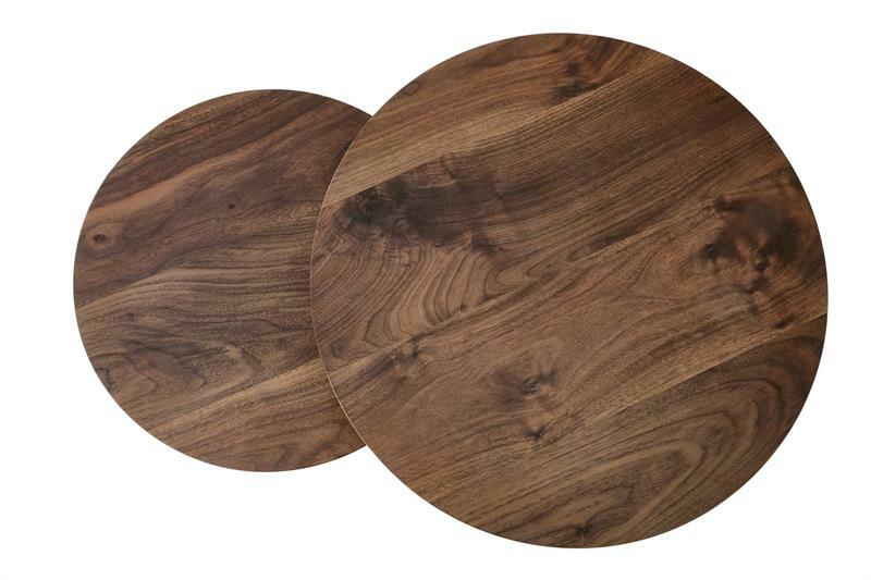 Set 2 ks. konferenčních stolků Owen (ořech+ černá)