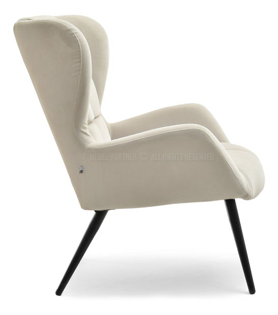 Křeslo Kikino (béžová + černá)