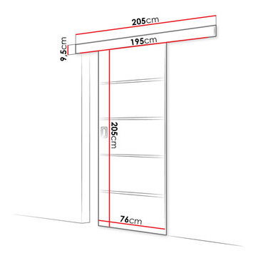 Posuvné dveře Tessa 70 (dub sonoma)
