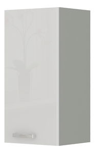 Horní kuchyňská skříňka Brunea 30 G-72 1F (šedá + lesk bílý)