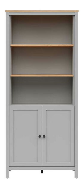 Regál BRW Salga 9 (arktická šedá + dub artisan)