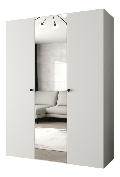 Šatní skříň 150 cm Parna 2 (bílá + černá)