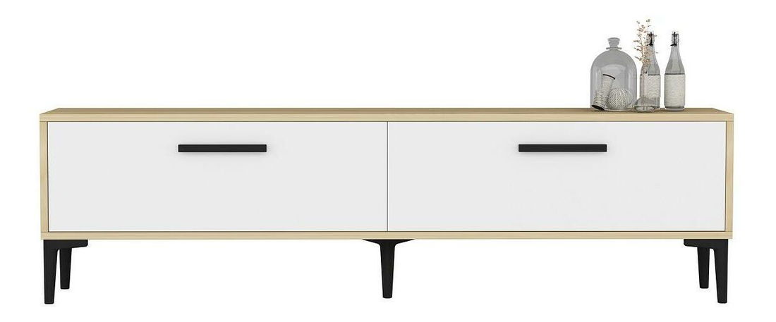 TV stolek/skříňka Vupaki (dub safírový + bílá)