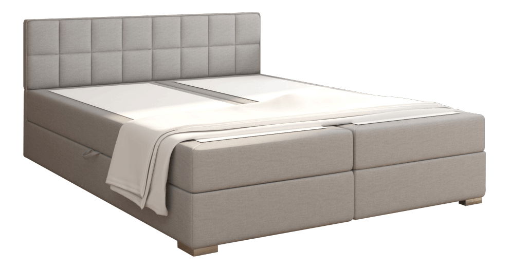 Manželská posteľ Boxspring 160 cm Ferrati (světle šedá) *výprodej