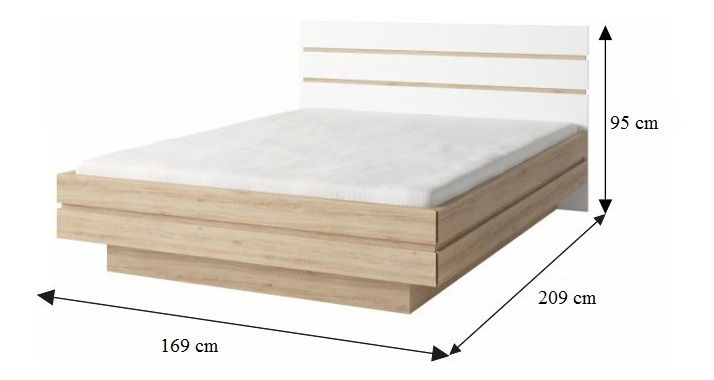 Manželská postel 160 cm Priston