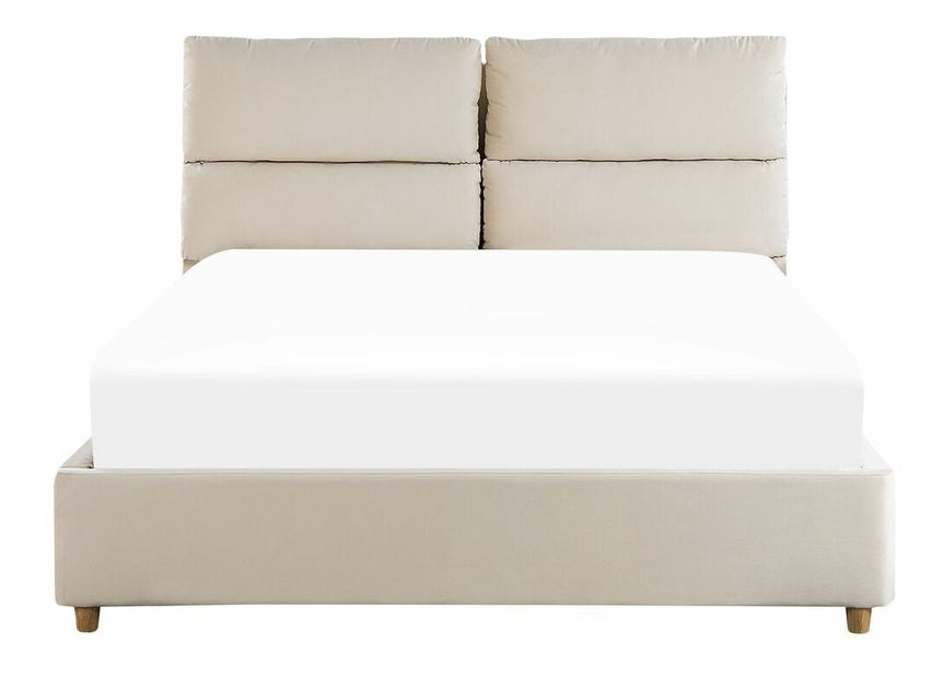 Manželská postel 140 cm Batil (béžová) (s roštem) (s úl. prostorem)