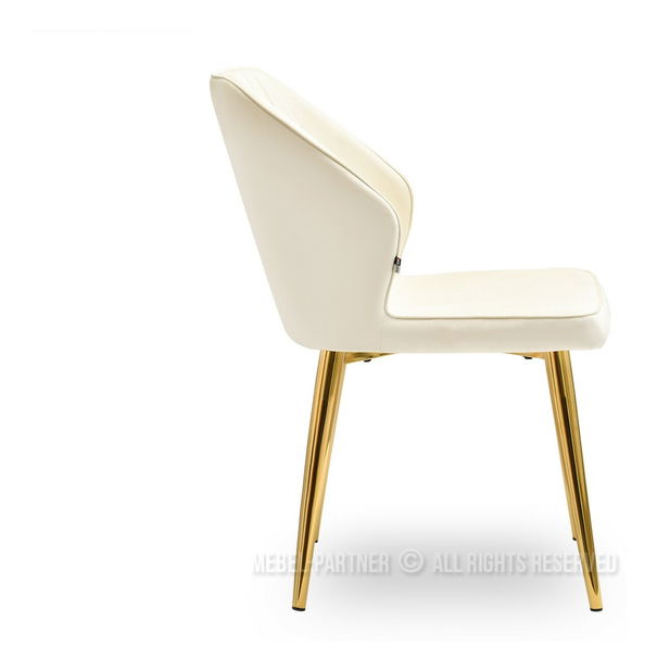 Židle Greta K (krémová + zlatá)