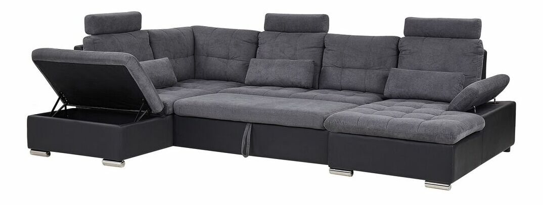 Rohová sedací souprava U HALIUS (šedá)