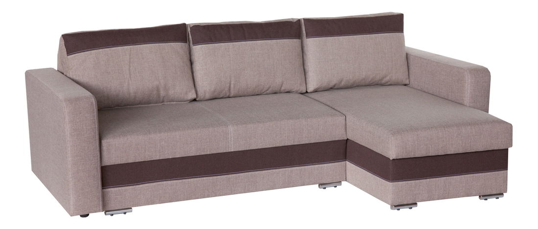 Rohová sedací souprava Aleksander béžová + hnědá (P)