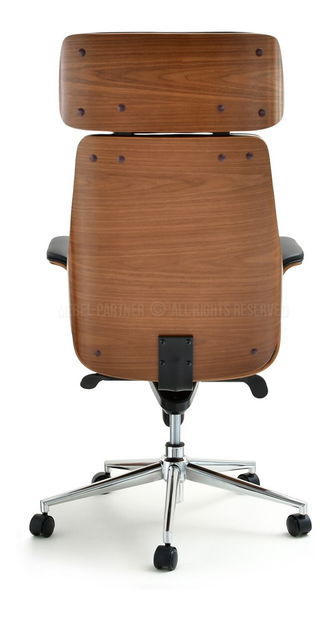 Křeslo Lionel (ořech tmavý + chromová)