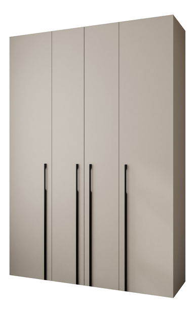 Šatní skříň 170 cm Carmela 50-3 (kašmír + černá)