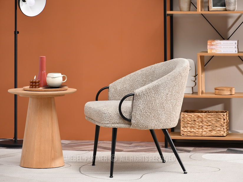 Křeslo Carma F (tmavobéžová + černá)