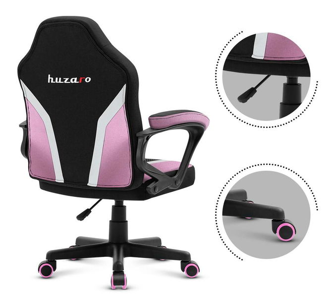 Dětská herní židle Rover 1 (černá + růžová)