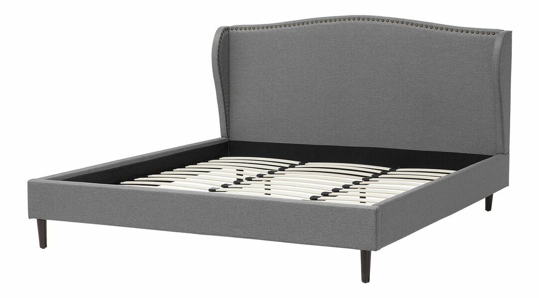 Manželská postel 180 cm COLLETTE (s roštem) (šedá)