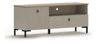 TV skříňka Demandaron 1 (taupe + dub silverjack)