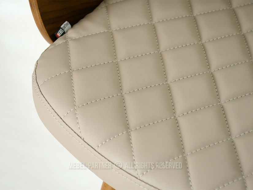 Židle Aimee H (tmavobéžová + ořech)