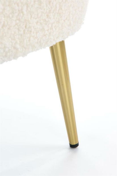 Relaxační křeslo Goldie (krémová + zlatá)