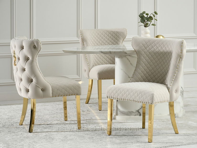 Židle Gabi (béžová + zlatá)