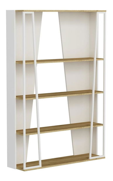 Regál Nidupe 1 (dub safírový + antracit + bílá)