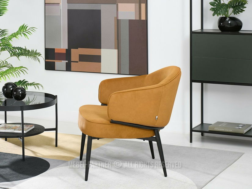 Křeslo Alfredo (med + černá)