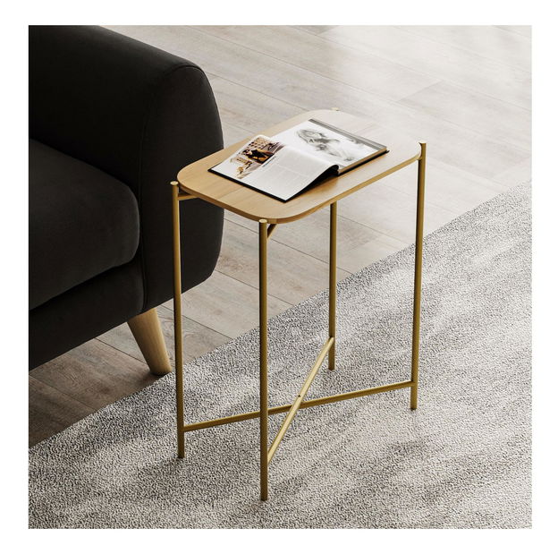 Konferenční stolek Museli 1 (zlatá + přírodní)