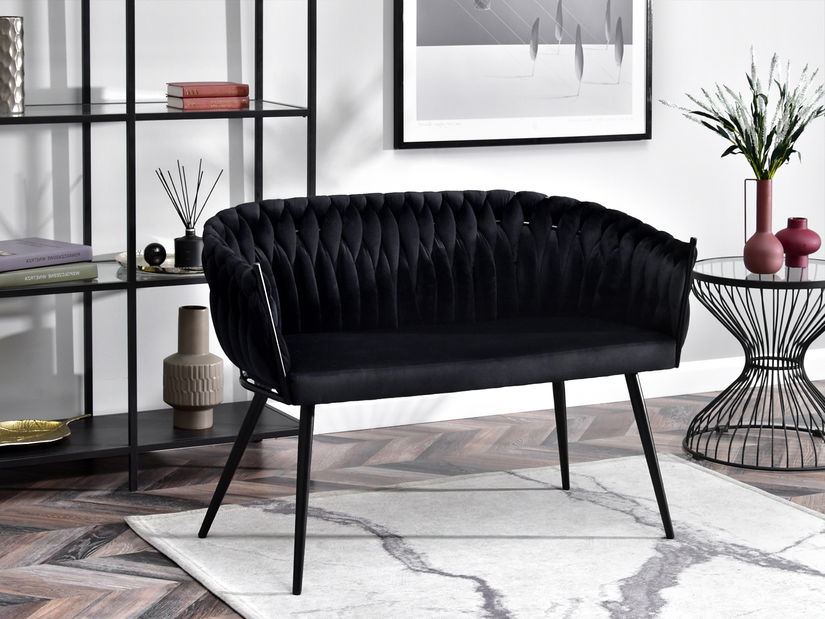 Pohovka dvousedačka Radio (černá)