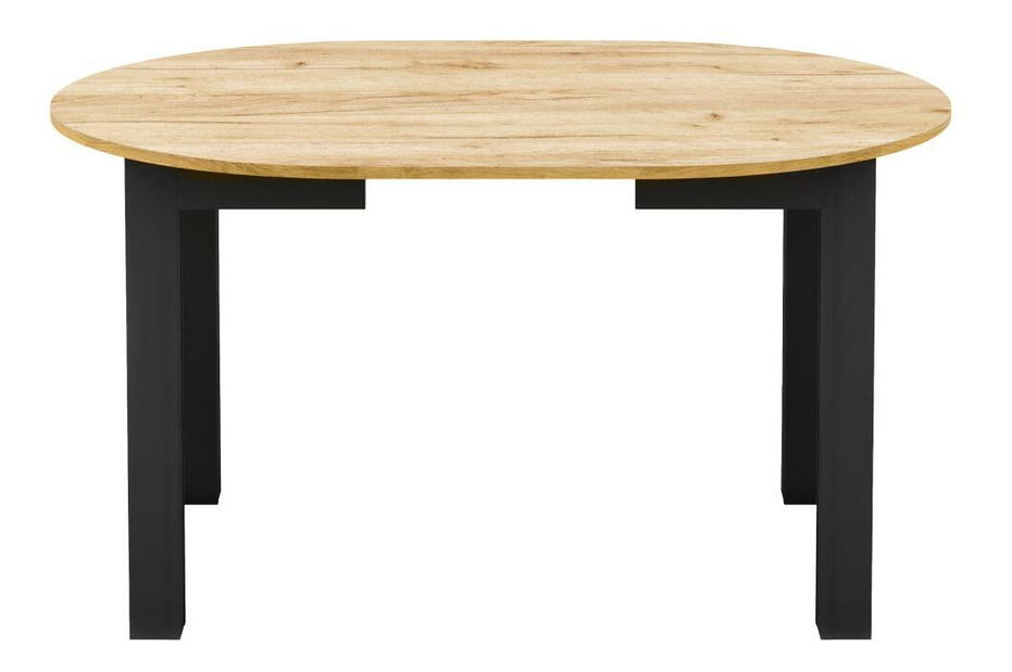 Jídelní stůl Haroldy (pro 4 osoby) (dub craft zlatý + černá)