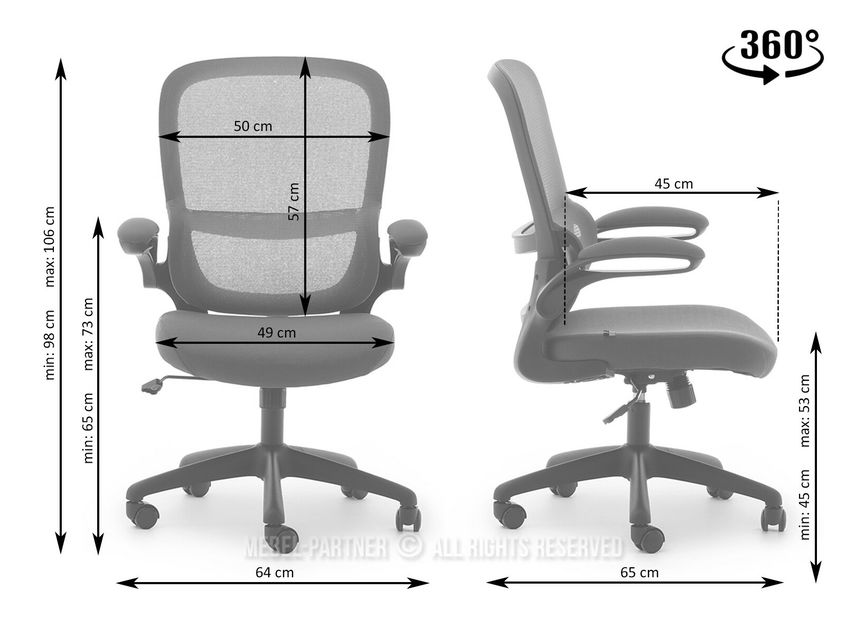 Židle Bastet (grafit)