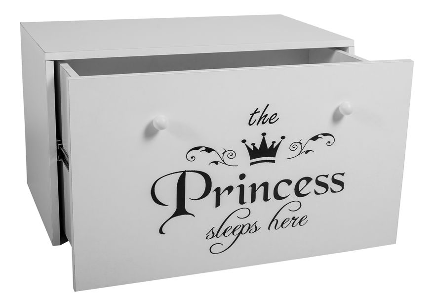 Úložný box pro děti Ione (bílá + princess)