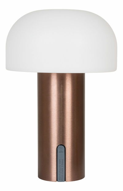 Venkovní LED lampa Snaloria (bílá + měděná)